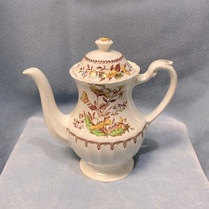 J AND G Meakin English Staffordshire Classic White Coffee/Tea Pot